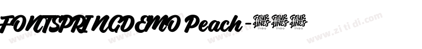 FONTSPRINGDEMO Peach字体转换